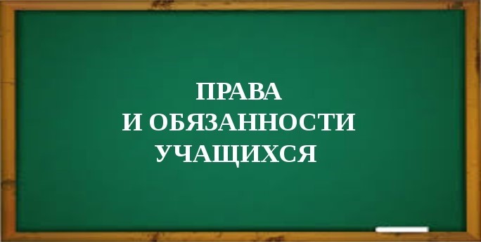 Правила обучения. Права и обязанности учащегося.